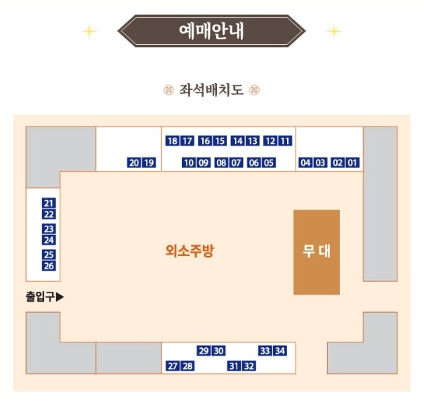 경복궁 별빛야행 좌석 배치도