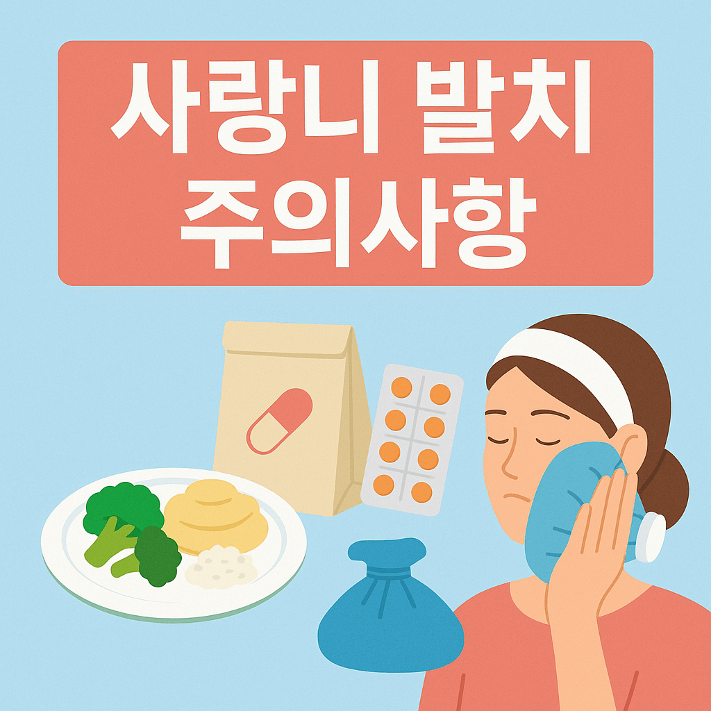 사랑니 발치 후 주의사항