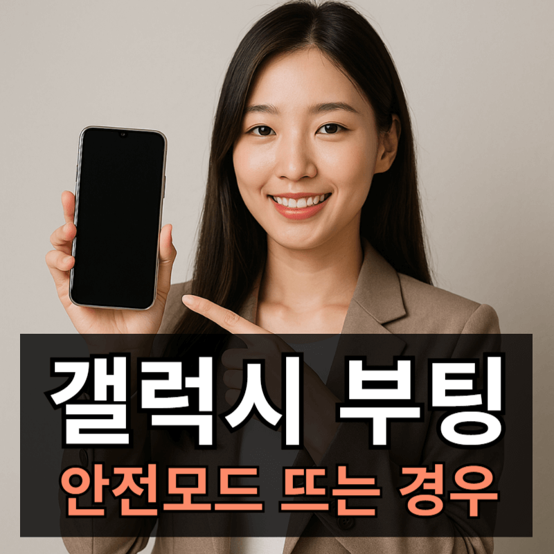 갤럭시 부팅시 안전모드 뜨는 이유와 해결방법