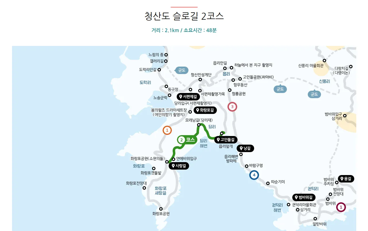청산도 슬로길 2 코스