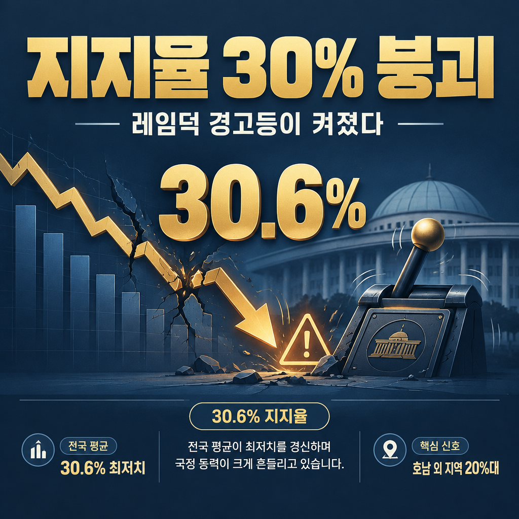 지지율 30% 붕괴
