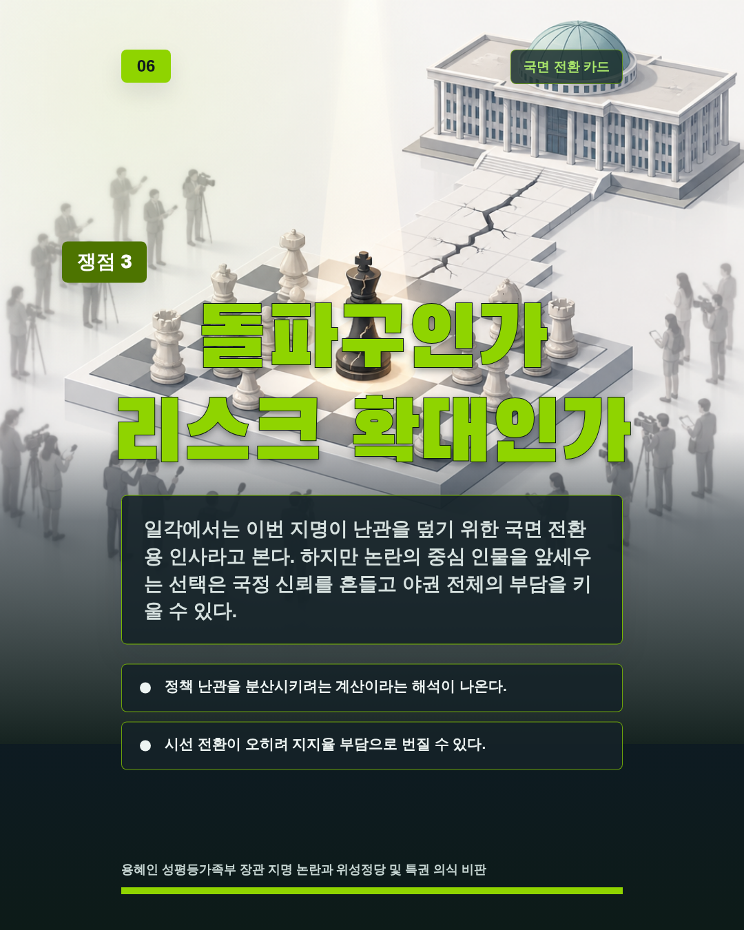 돌파구인가 리스크 확대인가