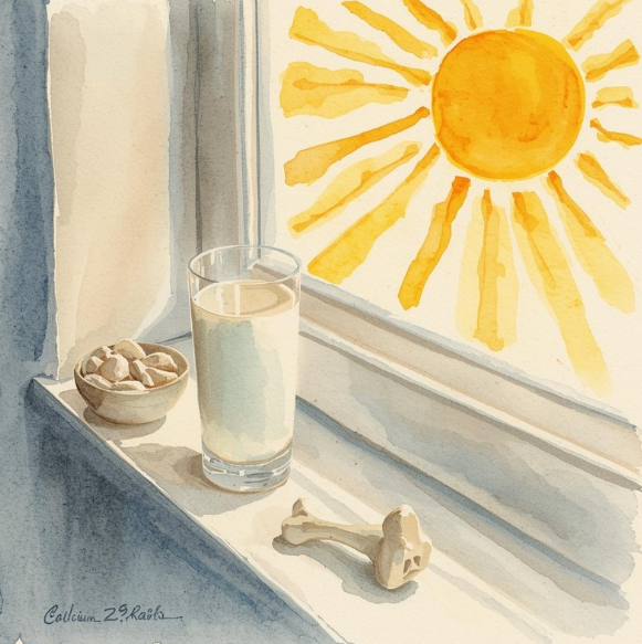 칼슘, 비타민D, 흡수율