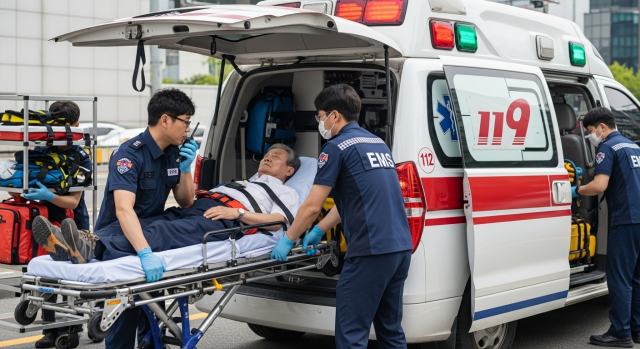 119에 실려가는 중풍 의심 환자