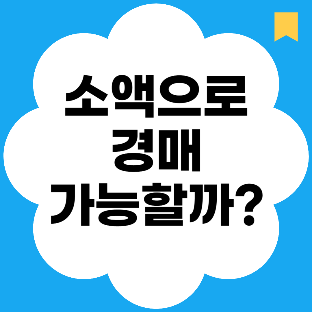 소액으로 경매 가능할까?