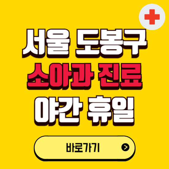 서울 도봉구 야간 소아과 진료병원 찾기 ❘ 24시 일요일 주말 연휴 응급진료 추천 잘하는 곳