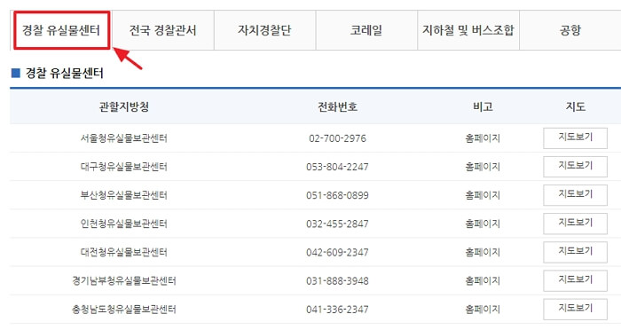 경찰 유실물센터전화번호