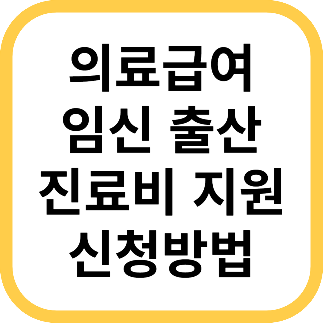 의료급여 임신 출산 진료비 지원 신청방법