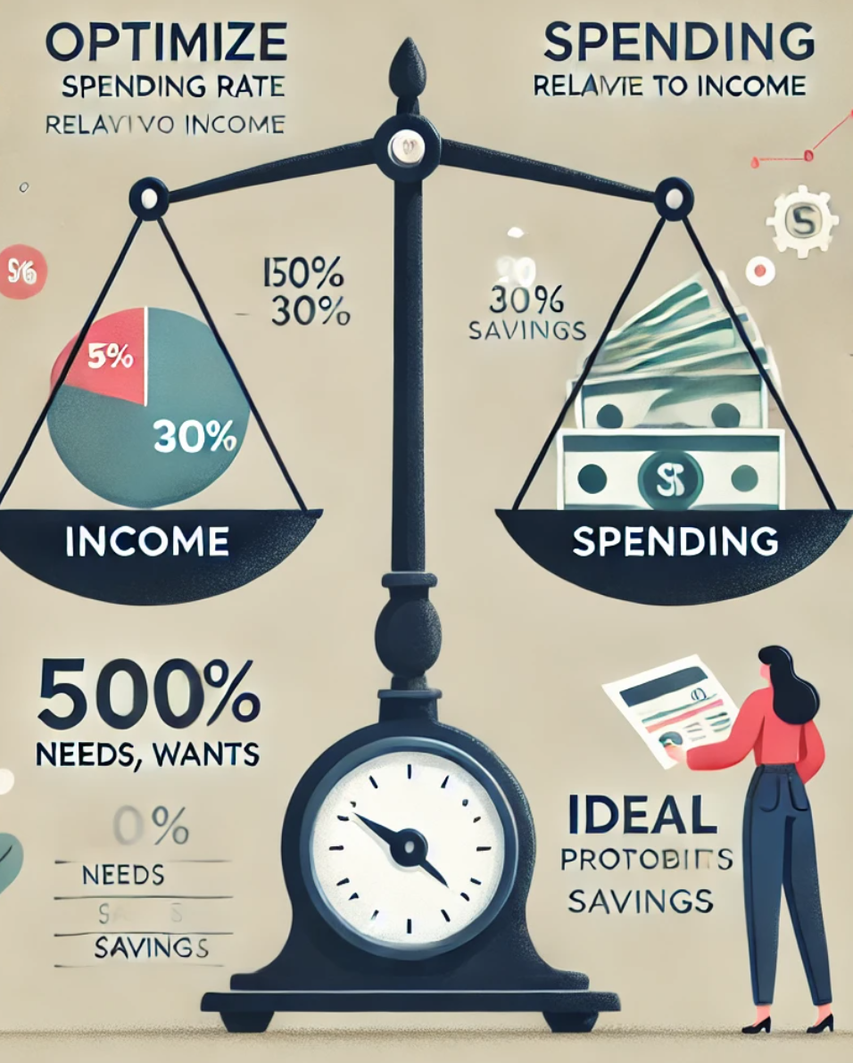 소득과 소비의 저울질하는 사진