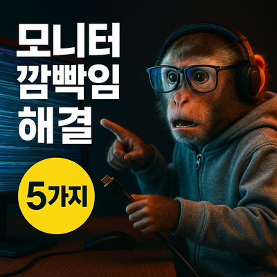 모니터 화면 깜빡임 해결 방법 5가지