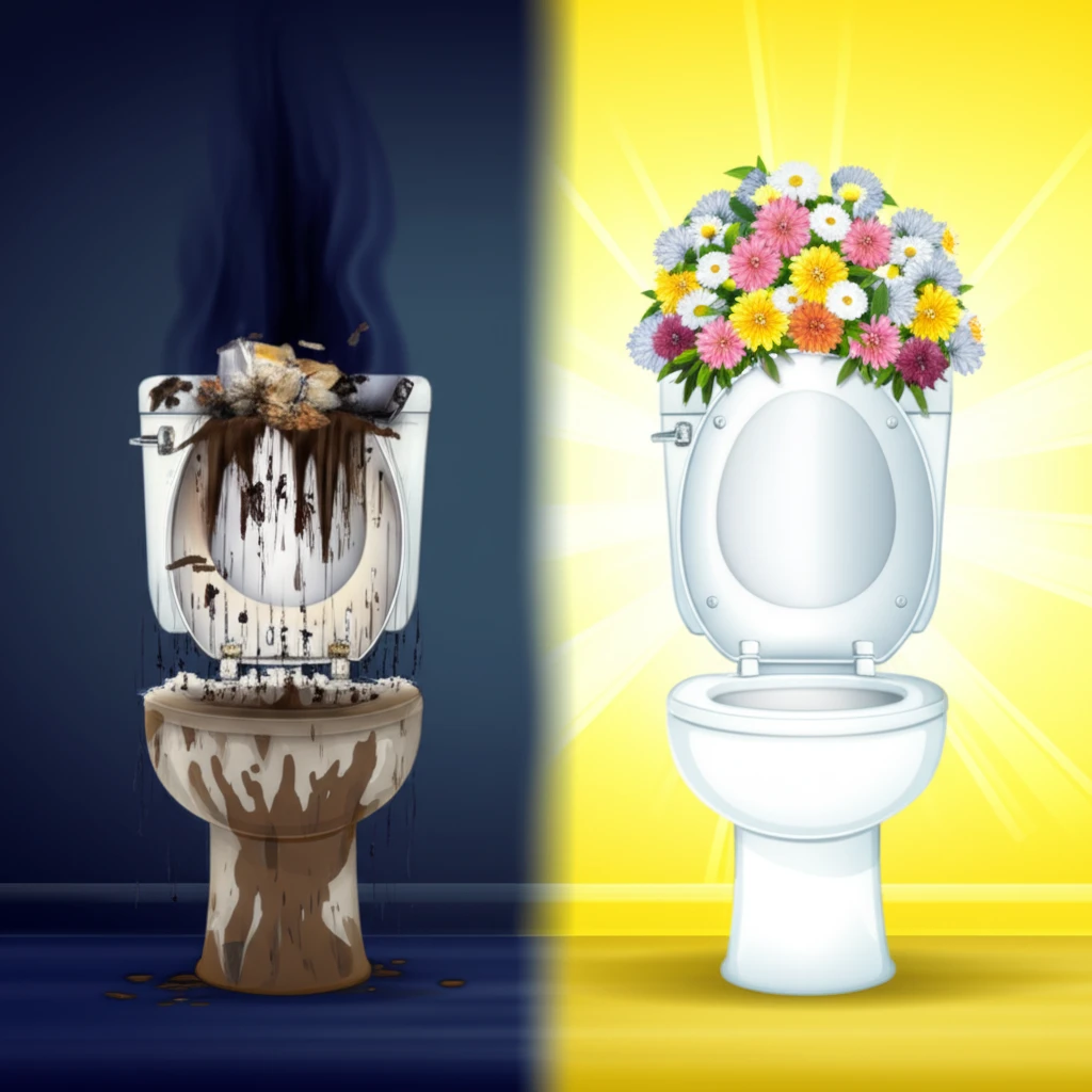 화장실 꿈 해몽: 더러운 화장실과 깨