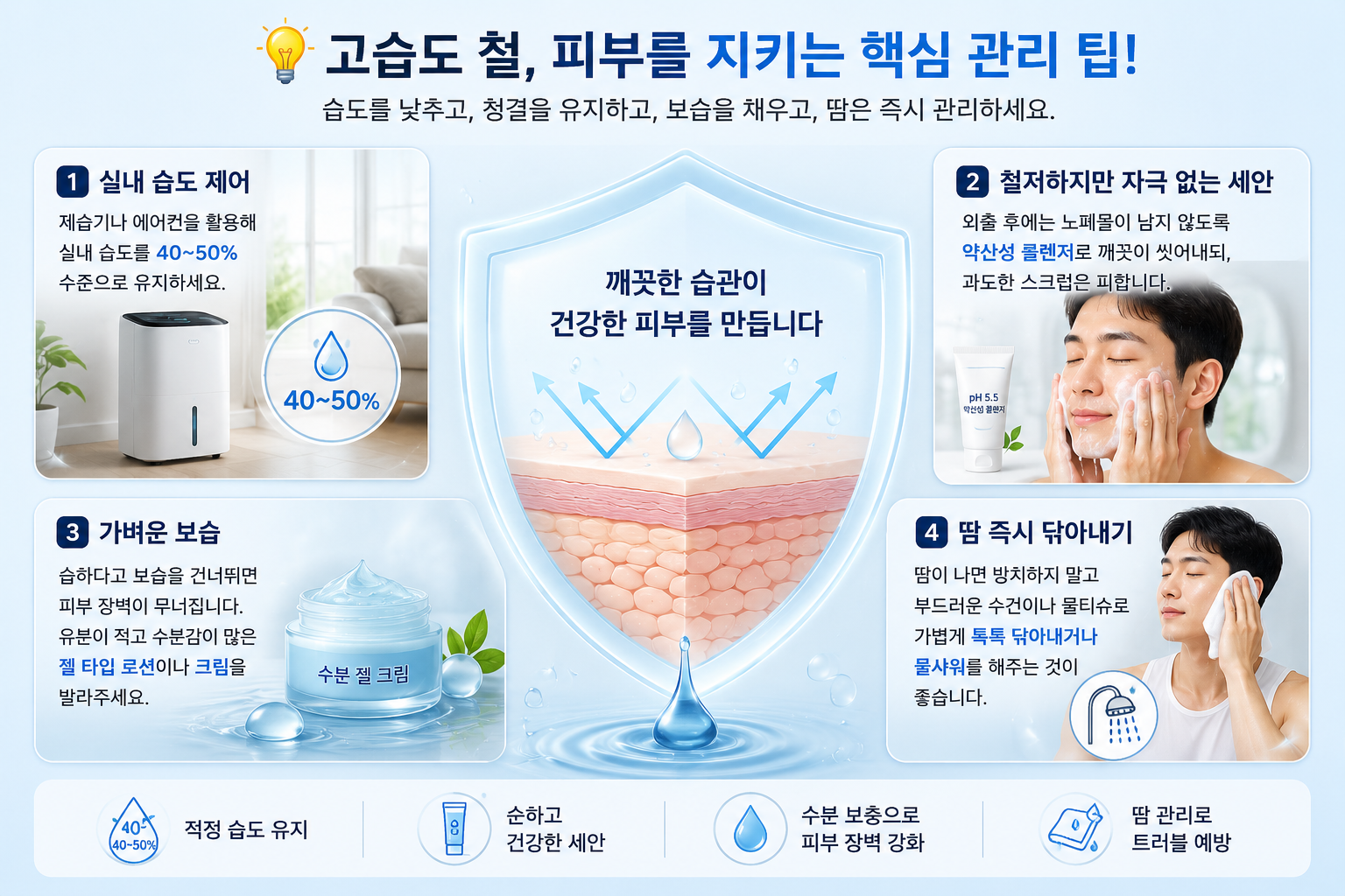 고습도 철 피부를 지키는 핵심 관리 팁!