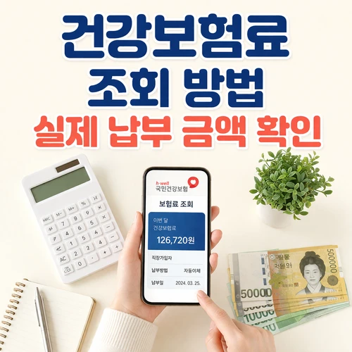 건강보험료 조회 방법 실제 납부 금액 확인