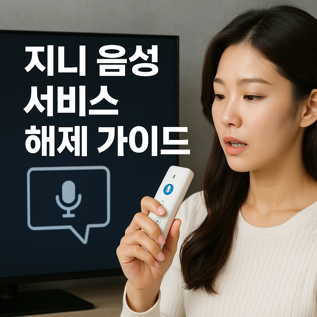 지니 음성 서비스 해제 가이드