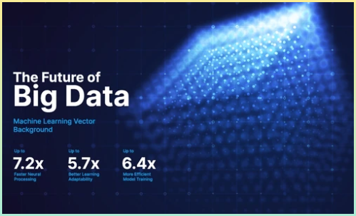 빅데이터를 표현하는 시각적 이미지를 표현한 사진