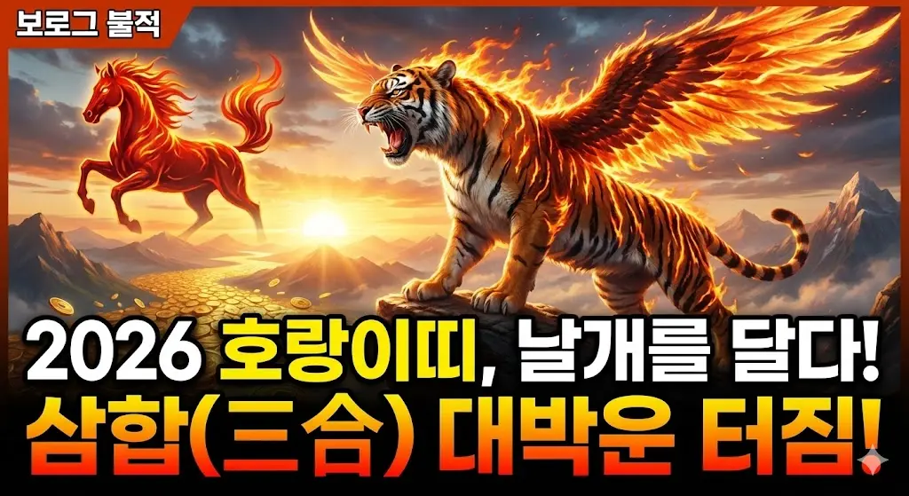 막을 자가 없다! 2026년 호랑이띠, 역대급 승진운과 횡재수 터지는 시기 (특히 74년생, 86년생 필독)"