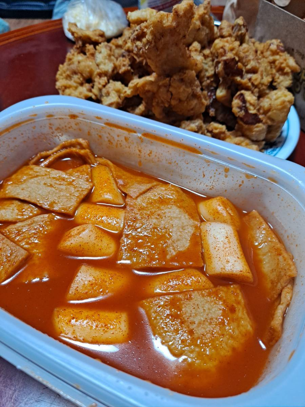 노랑통닭 후라이드와 떡볶이