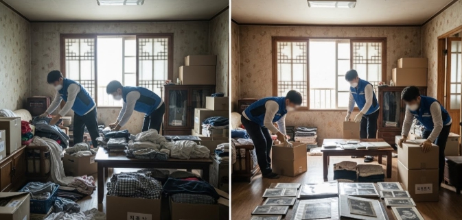 예산 고독사청소 및 정리중