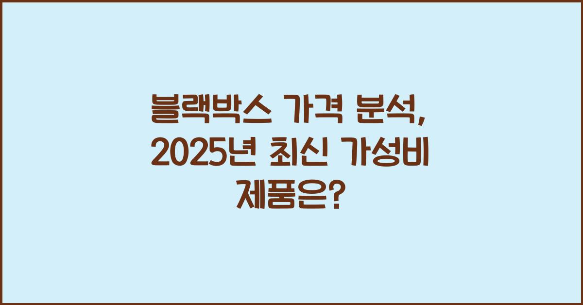 블랙박스 가격