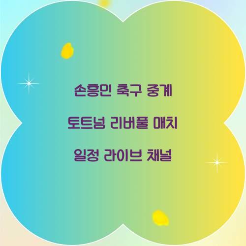 손흥민 축구 중계