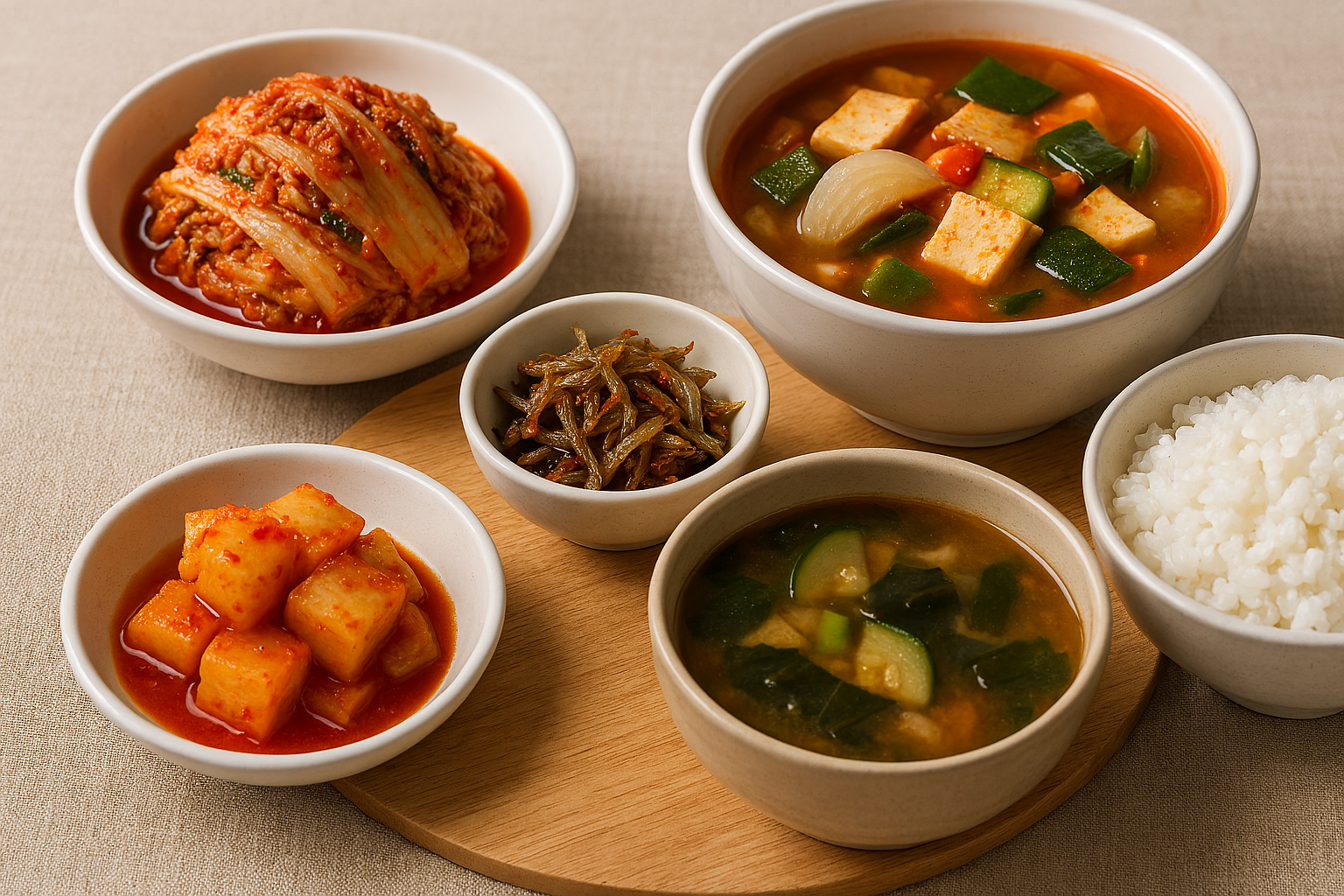 국&middot;찌개&middot;젓갈 위주의 고염 식단 이미지