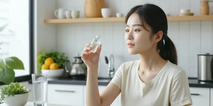 비타민d 2&amp;#44;000iu 영양제를 복용하는 모습