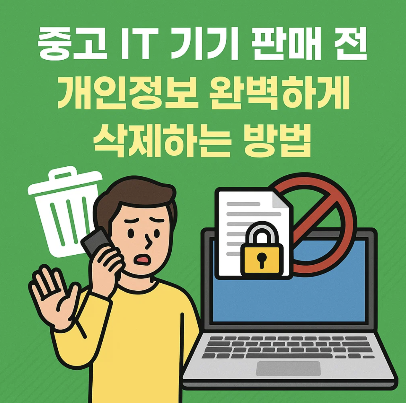 중고 IT 기기 판매 전, 개인정보 완벽하게 삭제하는 방법