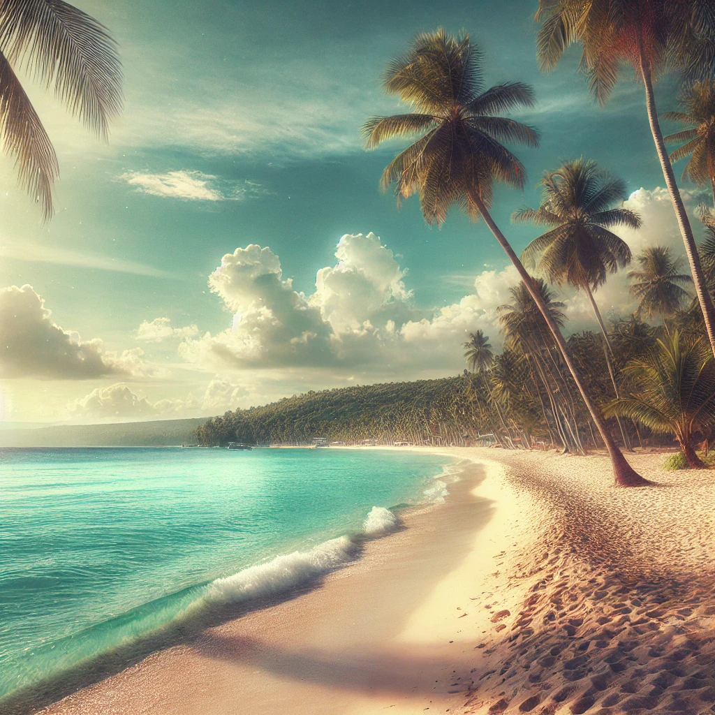 보홀의 한적한 해변이나 자연 풍경이 담긴 평화로운 장면