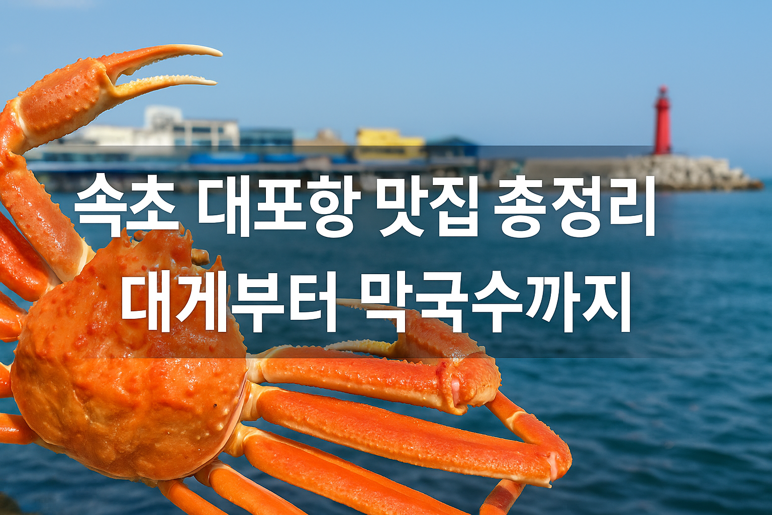 대게부터 막국수까지 놓치지 말자