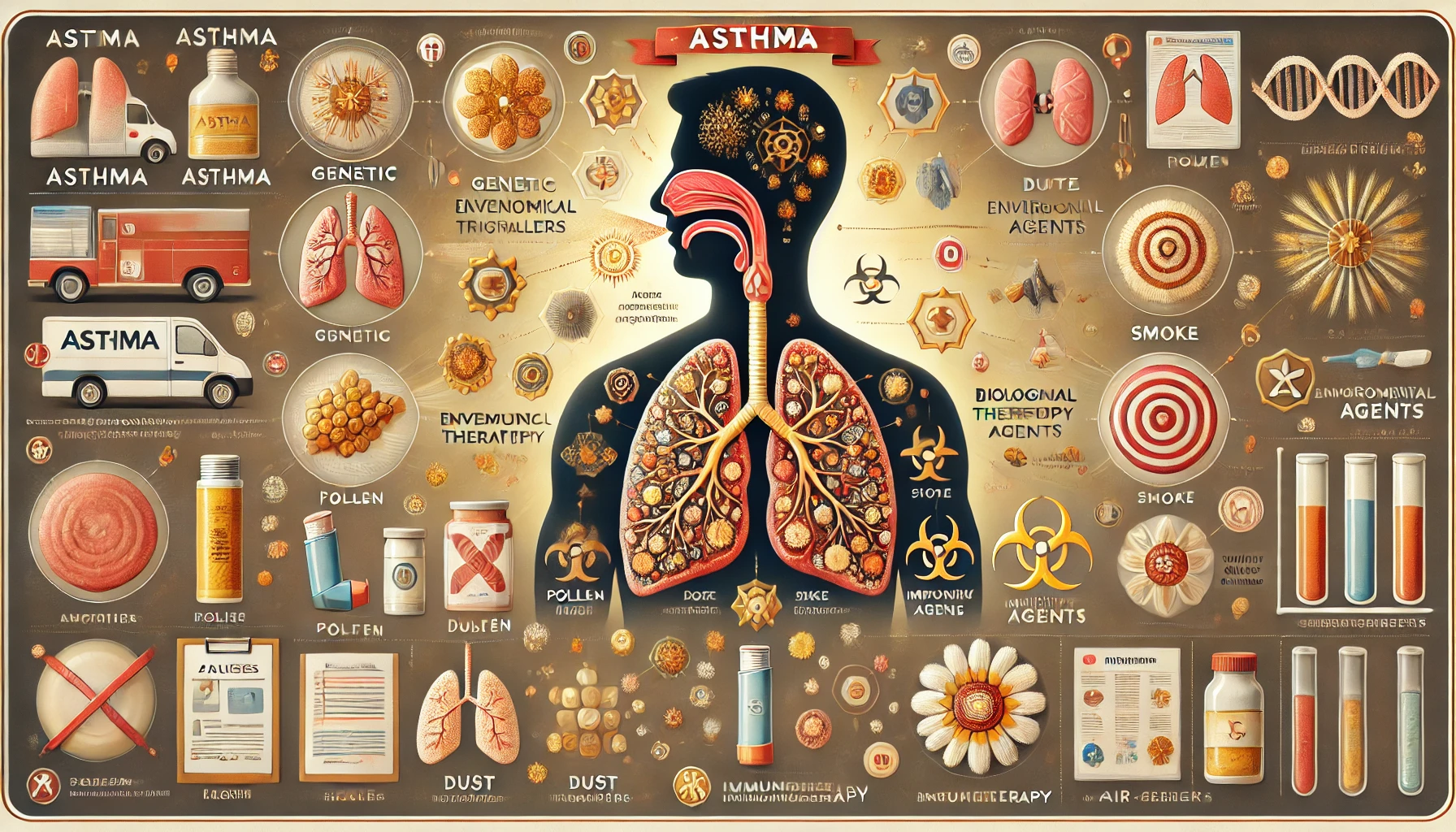 천식 주요 원인과 치료법, 생활 관리 관련 그림