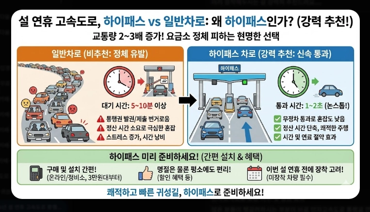 2026년 설 연휴 고속도로 통행료 면제 일정 총정리