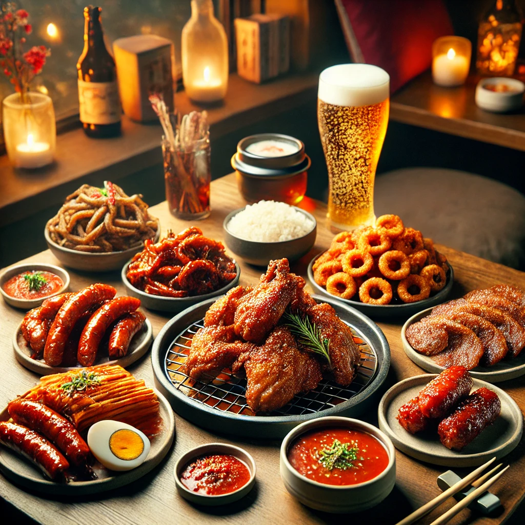 한국인이 사랑하는 야식 BEST 5 (치킨, 곱창, 족발, 떡볶이, 순대)