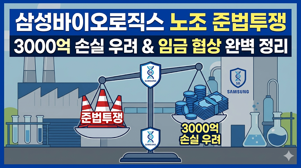 삼성바이오로직스 노조 준법투쟁 돌입: 3000억 손실 우려와 임금 협상 쟁점 완벽 정리