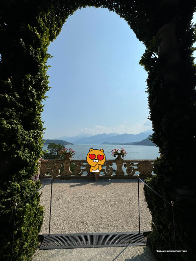 테라스에서 본 코모호수