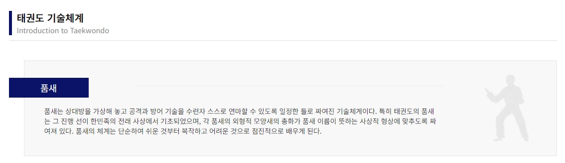 실전 기술인 겨루기에 대한 규칙과 설명