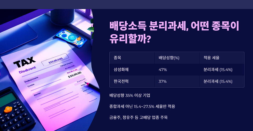 배당소득 분리과세, 어떤 종목이 유리할까?