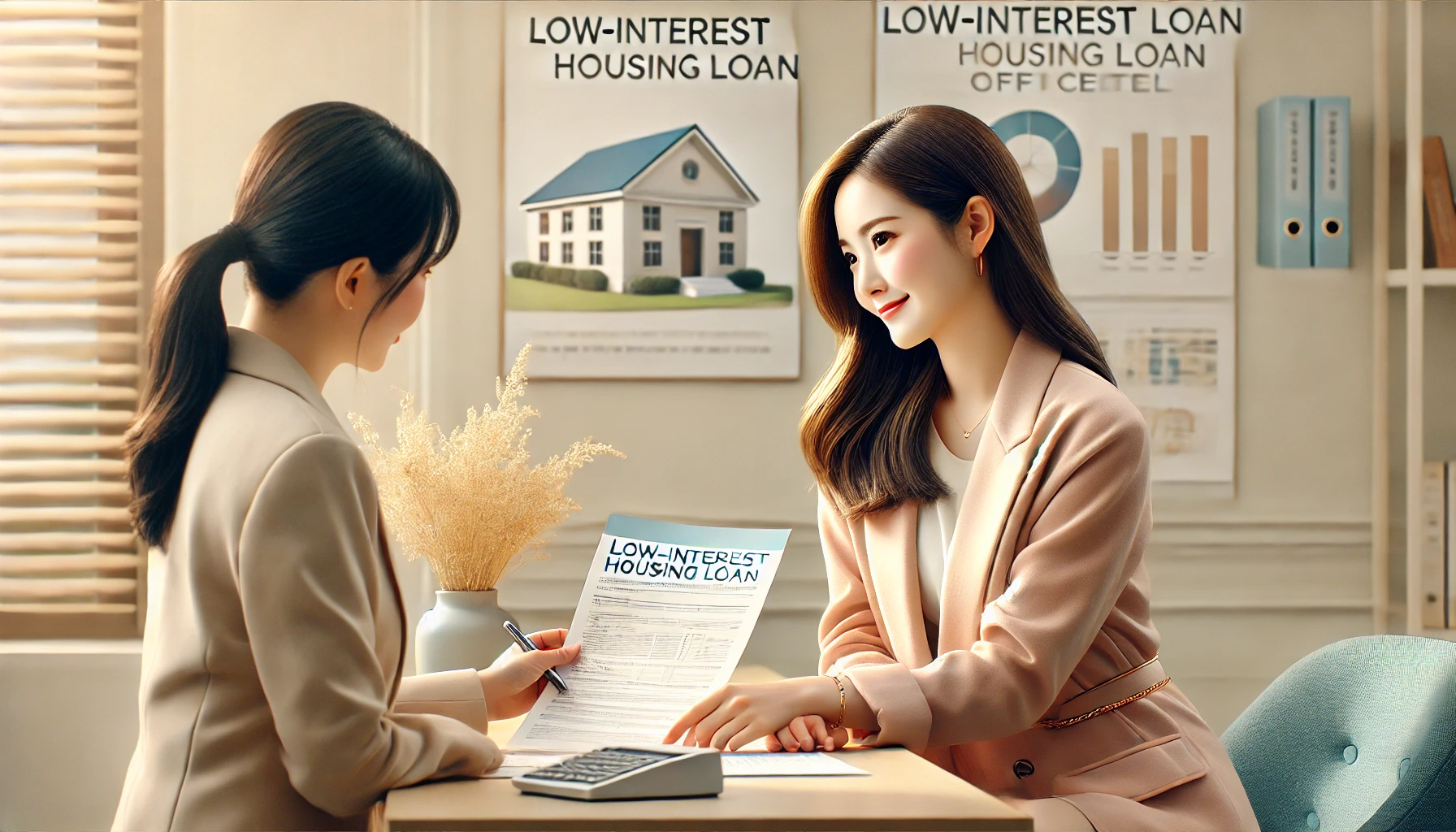 오피스텔 구입 대출 상담하는 이미지