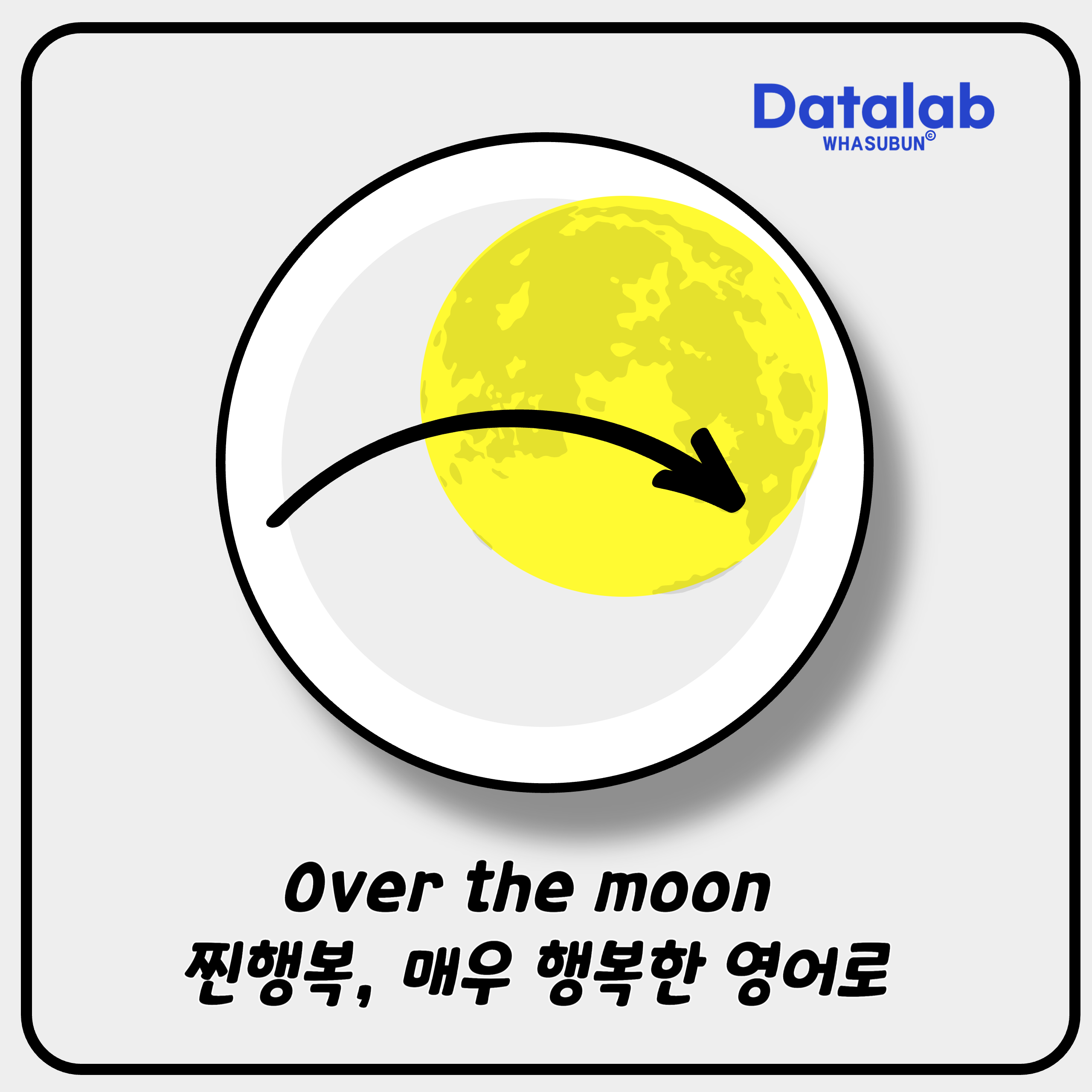 Over the moon 찐행복, 매우 행복한 영어로