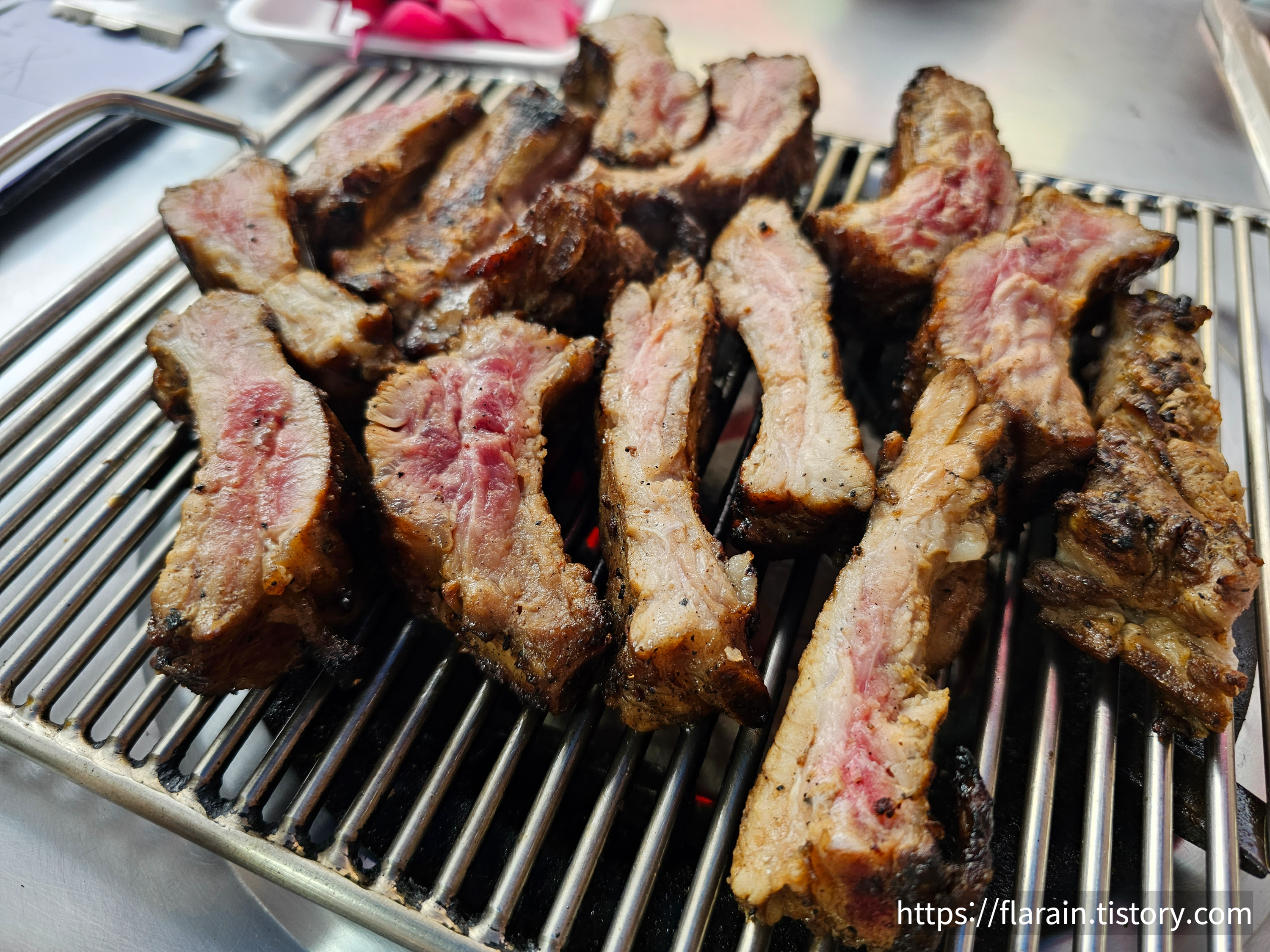 마석 5일장 먹거리장터 등갈비