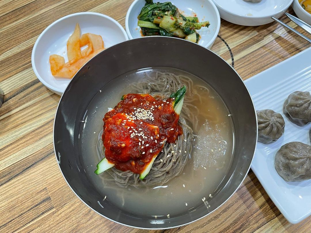 인천 도화동 백령면옥 물냉면과 까나리액젓