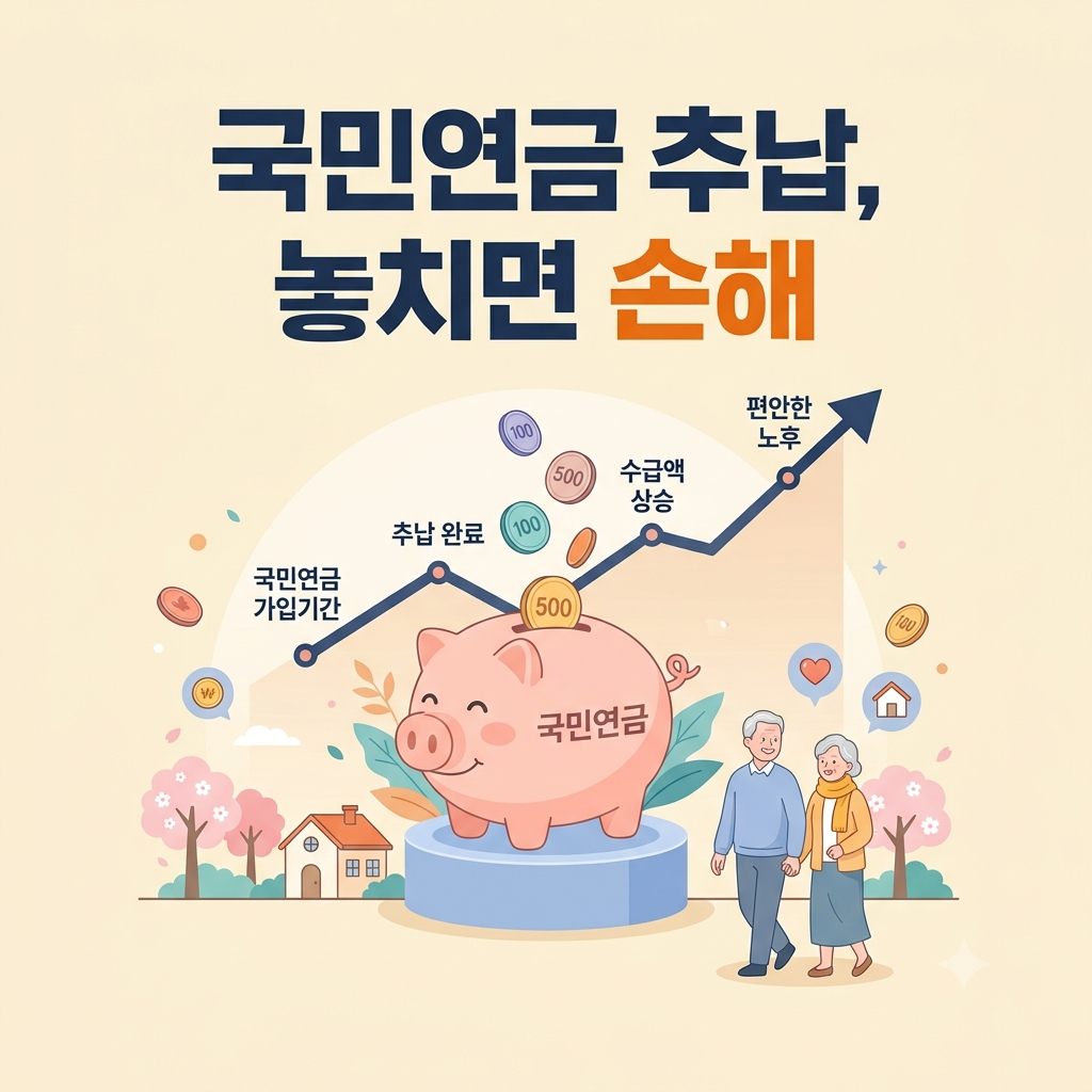 국민연금 추납 신청조건과 계산법을 설명하는 인포그래픽 썸네일