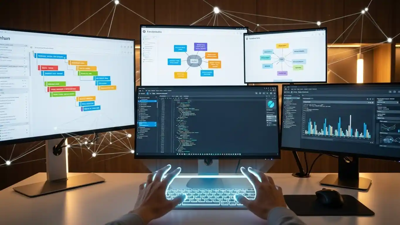 <img src="digital_tools_integrated_into_system_boosting_productivity_beyond_limits.webp" alt="도구를 자유자재로 활용해 지식을 시스템화하며 생산성을 도약시키는 과정을 표현한 이미지 입니다">