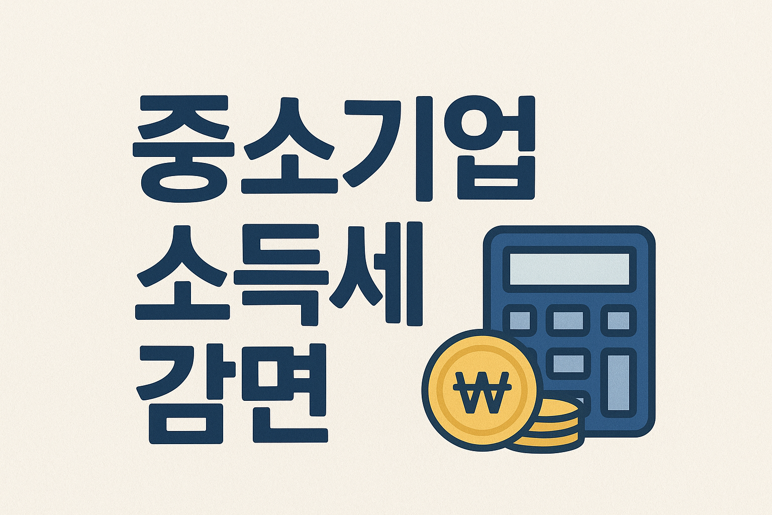 중소기업 소득세 감면 이미지