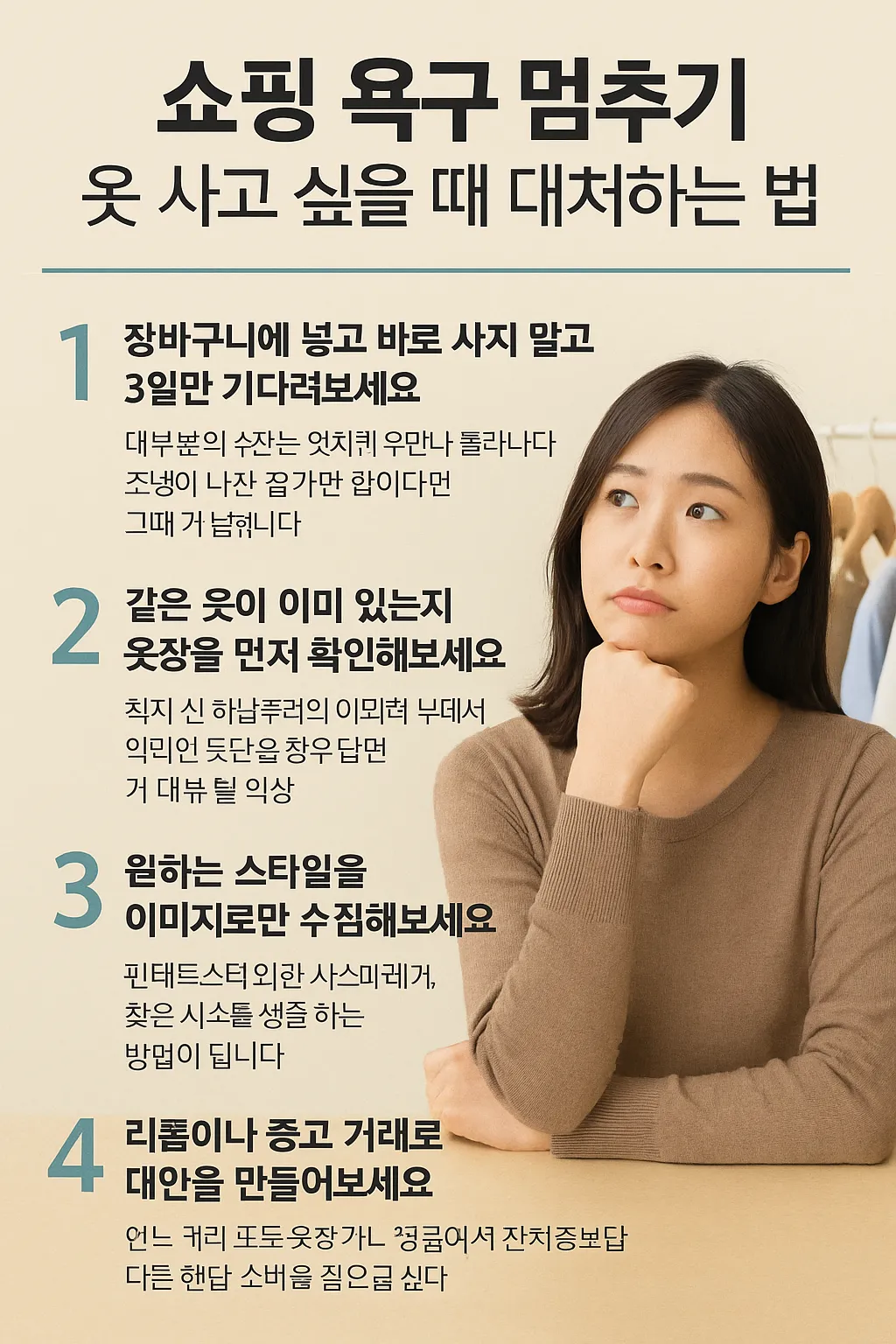 쇼핑 욕구 멈추는 방법