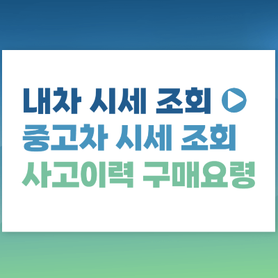 내차 시세 조회 국산 외제 중고차 시세 사고이력 구매 요령 일러스트