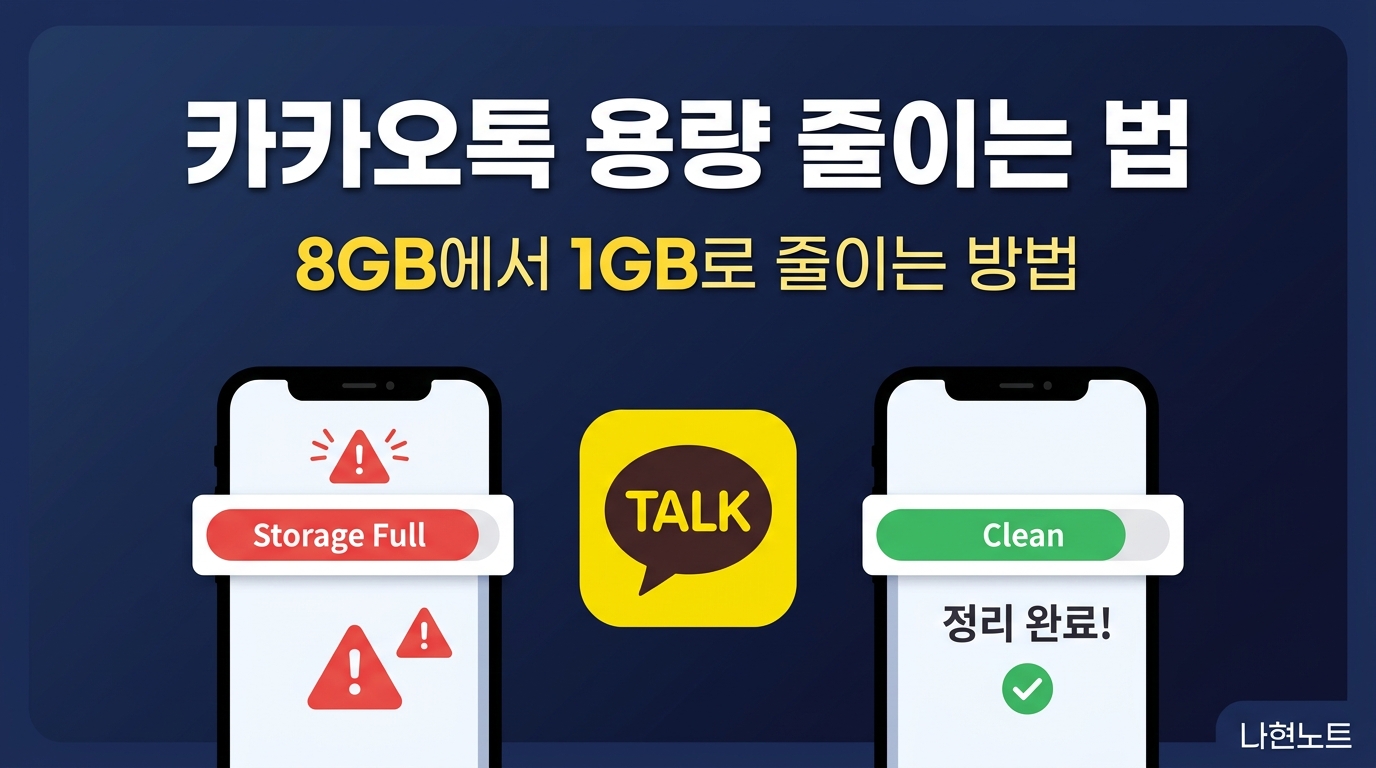 카카오톡 용량 줄이는 법