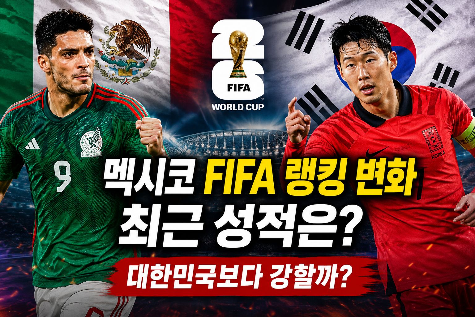 멕시코 FIFA 랭킹 변화