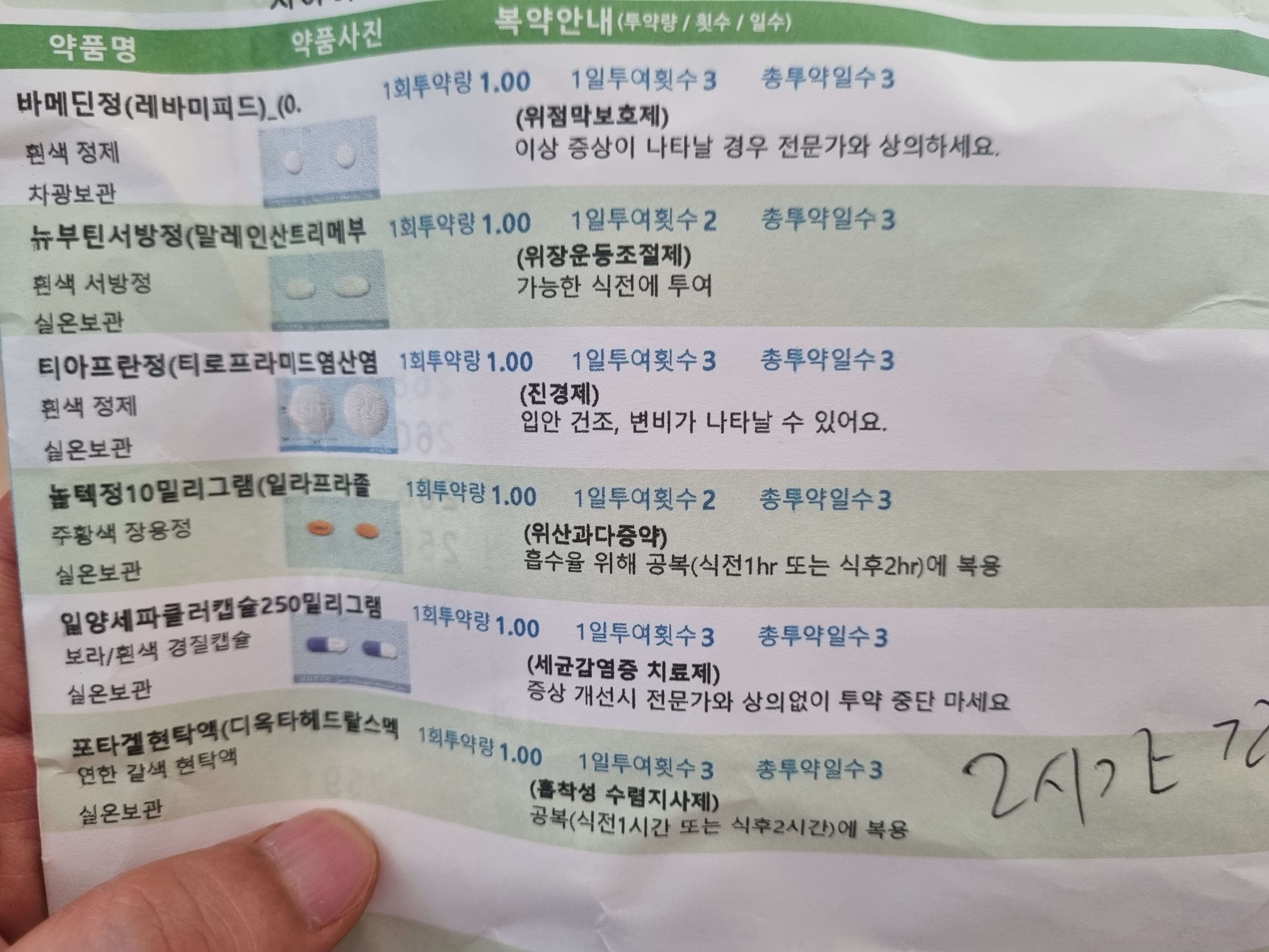 설사 처방전