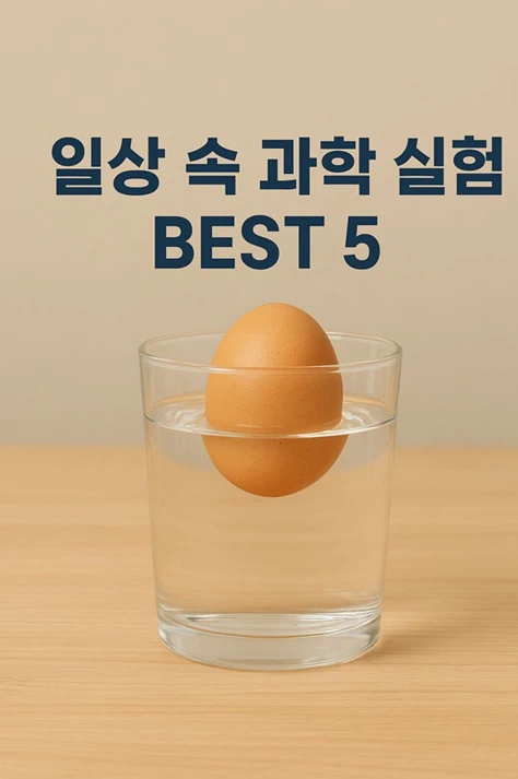 달걀의 부력 실험 &ndash; 소금물에 뜨는 달걀