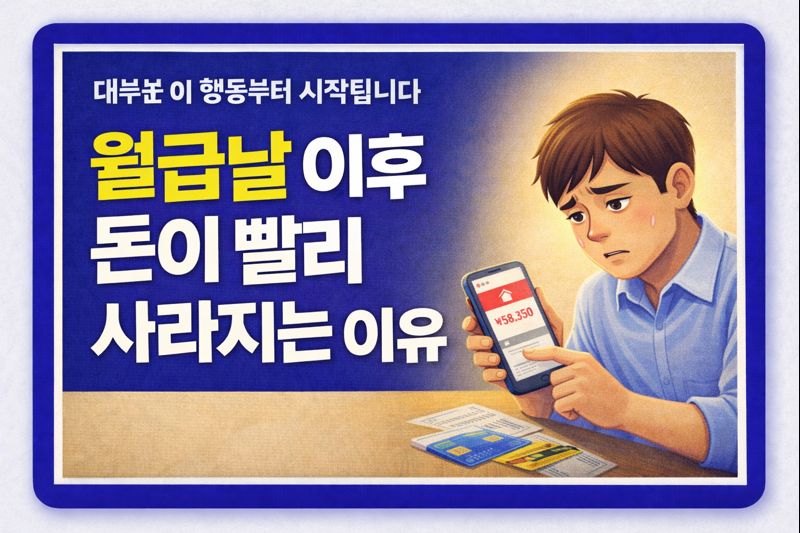 월급 날 이후 돈이 빨리 사라지는 이유